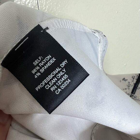 NEW Y Yigal x Design Lab Sheath Dress 2 XS Black White Mini Peplum High Neck - Picture 13 of 13